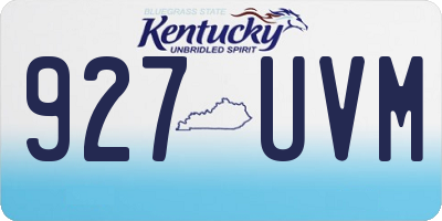 KY license plate 927UVM