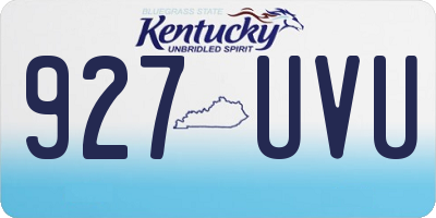 KY license plate 927UVU
