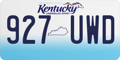 KY license plate 927UWD