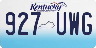 KY license plate 927UWG