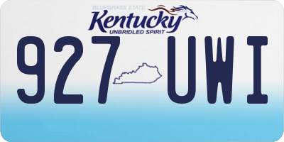 KY license plate 927UWI