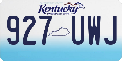 KY license plate 927UWJ