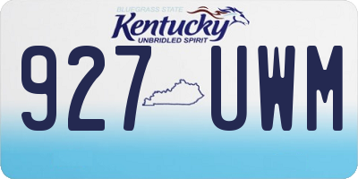 KY license plate 927UWM