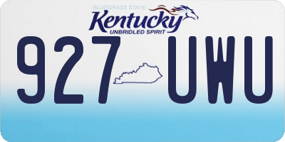 KY license plate 927UWU
