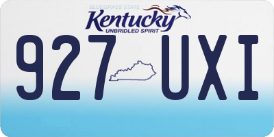 KY license plate 927UXI