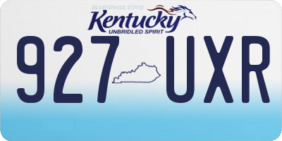 KY license plate 927UXR