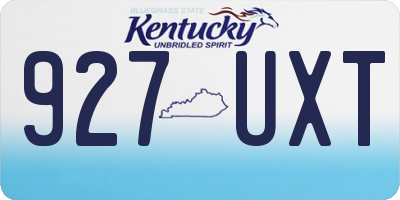 KY license plate 927UXT