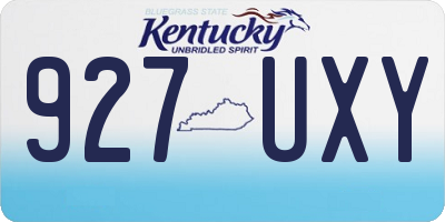 KY license plate 927UXY