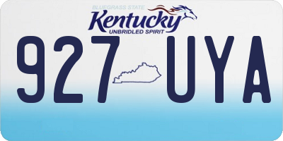 KY license plate 927UYA