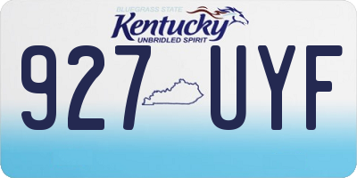 KY license plate 927UYF