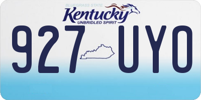 KY license plate 927UYO