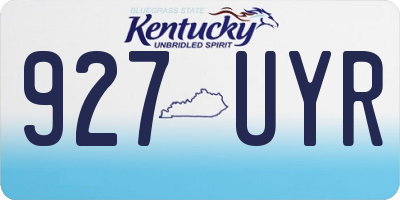 KY license plate 927UYR