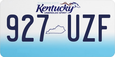KY license plate 927UZF