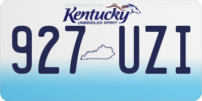KY license plate 927UZI