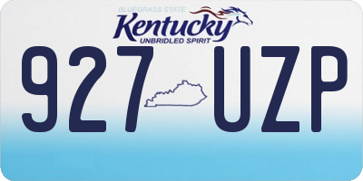 KY license plate 927UZP
