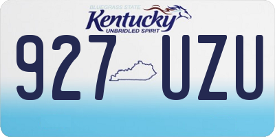 KY license plate 927UZU