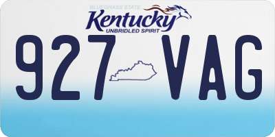 KY license plate 927VAG