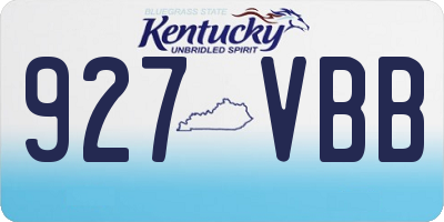KY license plate 927VBB