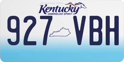KY license plate 927VBH