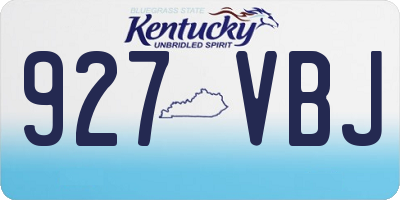 KY license plate 927VBJ