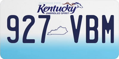 KY license plate 927VBM