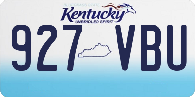 KY license plate 927VBU