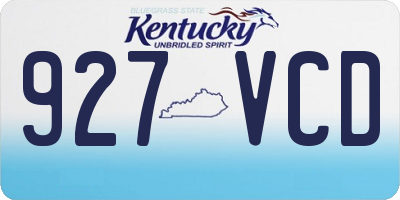 KY license plate 927VCD