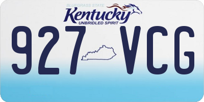 KY license plate 927VCG