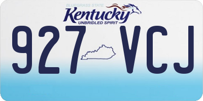 KY license plate 927VCJ