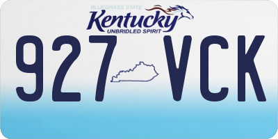 KY license plate 927VCK