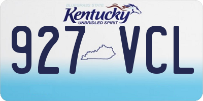 KY license plate 927VCL