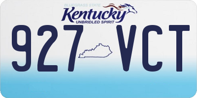 KY license plate 927VCT