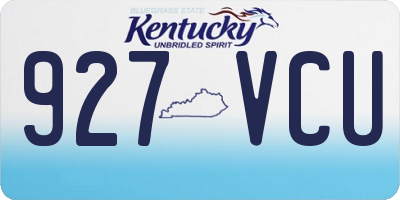 KY license plate 927VCU