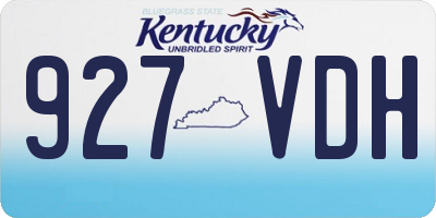 KY license plate 927VDH
