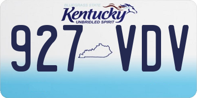 KY license plate 927VDV