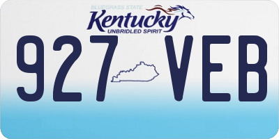 KY license plate 927VEB