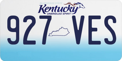 KY license plate 927VES