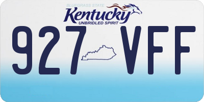 KY license plate 927VFF