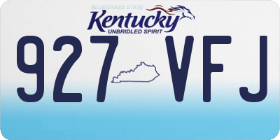 KY license plate 927VFJ