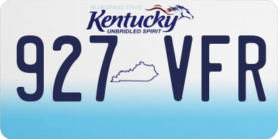 KY license plate 927VFR