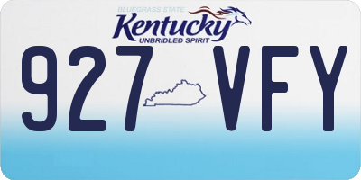 KY license plate 927VFY