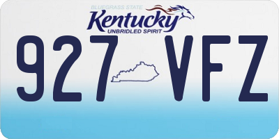 KY license plate 927VFZ