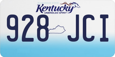 KY license plate 928JCI