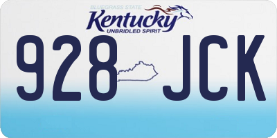KY license plate 928JCK