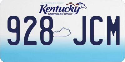 KY license plate 928JCM