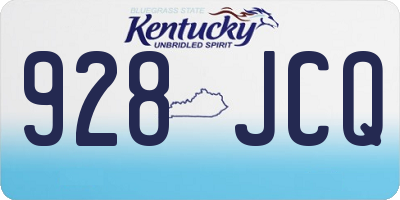 KY license plate 928JCQ