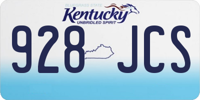 KY license plate 928JCS
