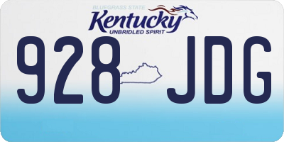 KY license plate 928JDG