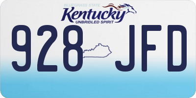 KY license plate 928JFD