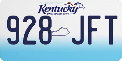 KY license plate 928JFT